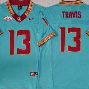 Florida State Seminoles Baby Blue #13 TRAVIS jersey