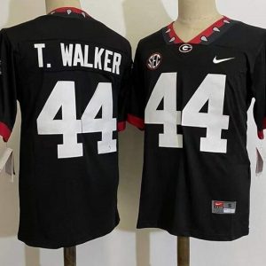 Georgia Bulldogs #44 T.Walker New Black Style jersey