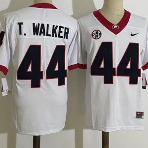 Georgia Bulldogs #44 T.Walker White jersey