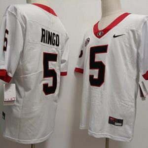 Georgia Bulldogs #5 Ringo White new font jersey