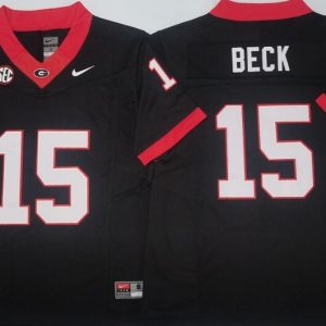 Georgia Bulldogs Black #15 BECK jersey