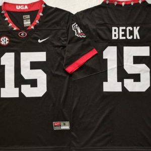 Georgia Bulldogs Black #15 BECK_1 jersey