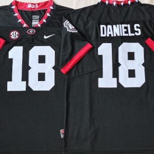 Georgia Bulldogs Black #18 DANIELS jersey