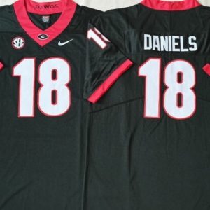 Georgia Bulldogs Black #18 DANIELS(1) jersey