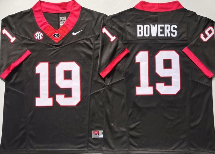 Georgia Bulldogs Black #19 BOWERS jersey