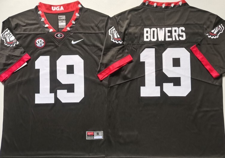 Georgia Bulldogs Black #19 BOWERS_1 jersey