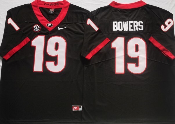 Georgia Bulldogs Black #19 BOWERS_2 jersey