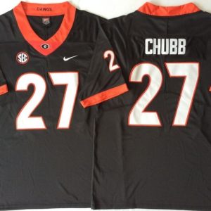 Georgia Bulldogs Black #27 CHUBB_1 jersey
