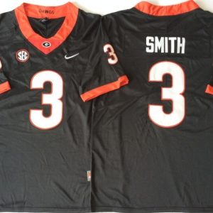 Georgia Bulldogs Black #3 SMITH jersey