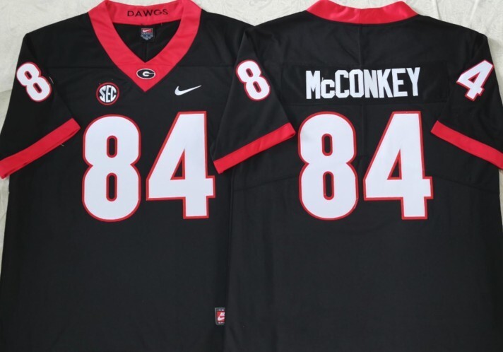 Georgia Bulldogs Black #84 nameMcCONKEY jersey