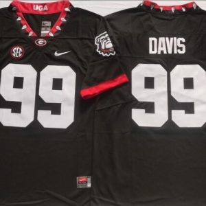 Georgia Bulldogs Black 99 DAVIS jersey