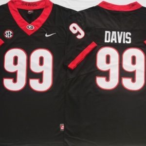 Georgia Bulldogs Black #99 name DAVIS jersey