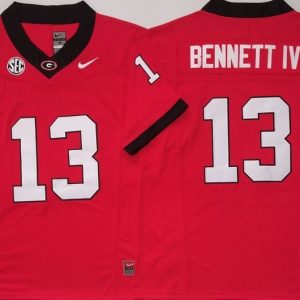 Georgia Bulldogs Red #13 BENNETT IV jersey