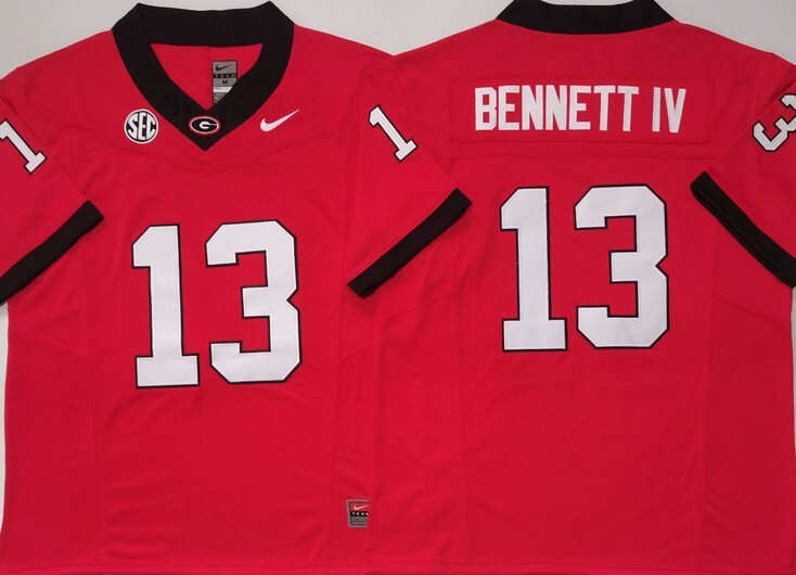 Georgia Bulldogs Red #13 BENNETT IV_1 jersey