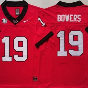 Georgia Bulldogs Red #19 BOWERS jersey