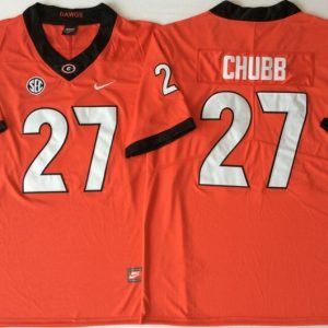 Georgia Bulldogs Red #27 CHUBB jersey