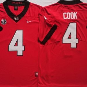 Georgia Bulldogs Red #4 COOK jersey