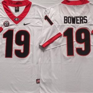 Georgia Bulldogs White #19 BOWERS_1 jersey