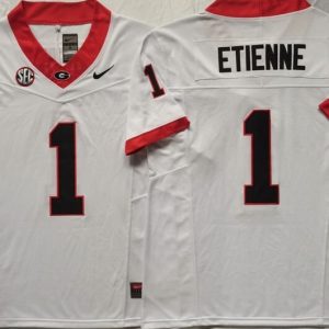 Georgia Bulldogs White #1 ETIENNE jersey