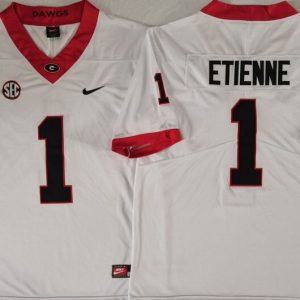 Georgia Bulldogs White #1 ETIENNE_1 jersey
