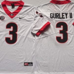Georgia Bulldogs White #3 GURLEY II jersey