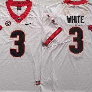 Georgia Bulldogs White #3 WHITE jersey