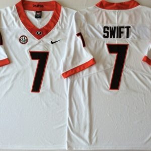Georgia Bulldogs White #7 SWIFT jersey