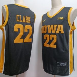Iowa Hawkeyes #22 Caitlin Clark Black with sides jersey