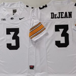 Iowa Hawkeyes #3 Dejean White jersey