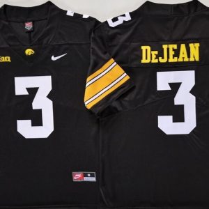 Iowa Hawkeyes #3  Dejean Black jersey