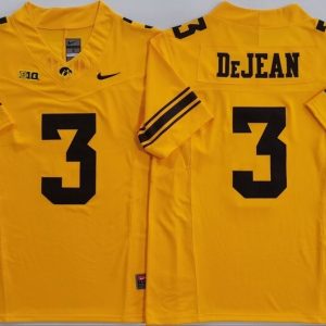 Iowa Hawkeyes #3  Dejean yellow jersey