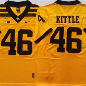 Iowa Hawkeyes Yellow #46 KITTLE jersey