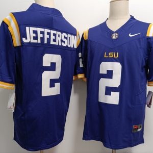 LSU Tigers #2 Justin Jefferson Purple jersey