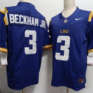 LSU Tigers #3 Odell Beckham Jr Purple jersey