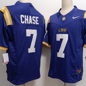 LSU Tigers #7 Ja'Marr Chase Purple jersey