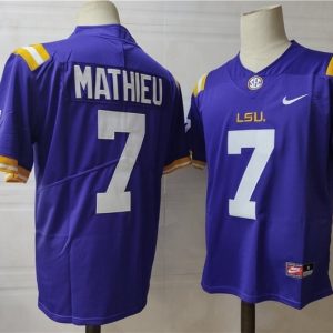 LSU Tigers #7 Mathieu Purple jersey