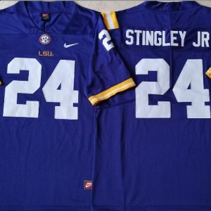 LSU Tigers Purple #24 STINGLEY JR jersey
