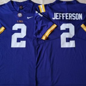 LSU Tigers Purple #2 JEFFERSON jersey