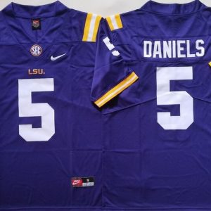 LSU Tigers Purple #5 DANIELS jersey