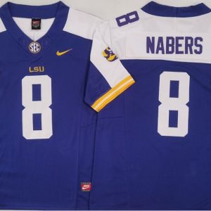 LSU Tigers Purple #8 NABERS_1 jersey