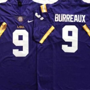 LSU Tigers Purple #9 BURREAUX jersey