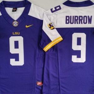 LSU Tigers Purple #9 BURROW(1) jersey