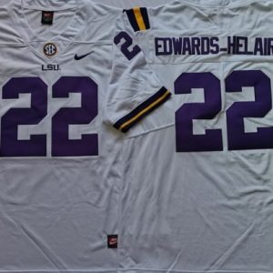 LSU Tigers White #22 EDWARDS-HELAIRE jersey