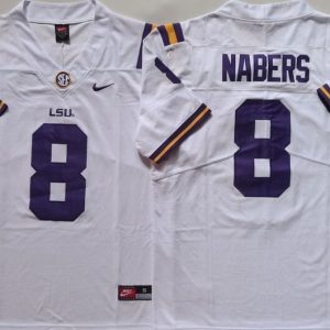 LSU Tigers White #8 NABERS_1 jersey