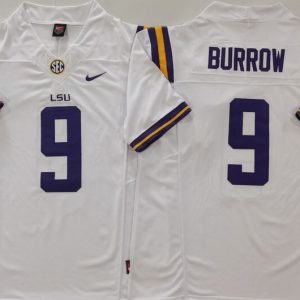 LSU Tigers White #9 BURROW jersey