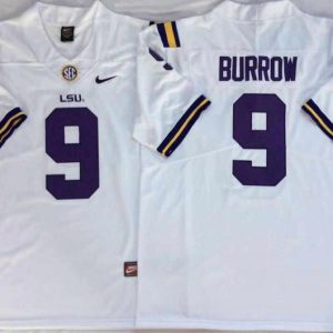 LSU Tigers White #9 BURROW_1 jersey
