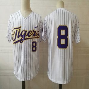 Men's Nike LSU Tigers Daniel Cabrera #8 White jersey
