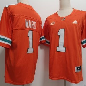 Miami Hurricanes #1 Cam Ward Orange jersey