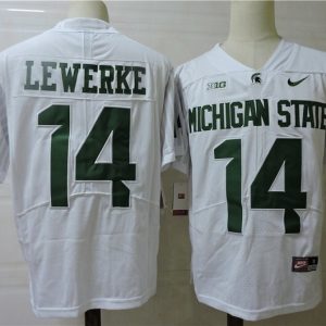 Michigan State Spartans #14 Lewerke White jersey