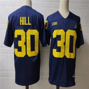 Michigan Wolverines #30 Hill Gold jersey